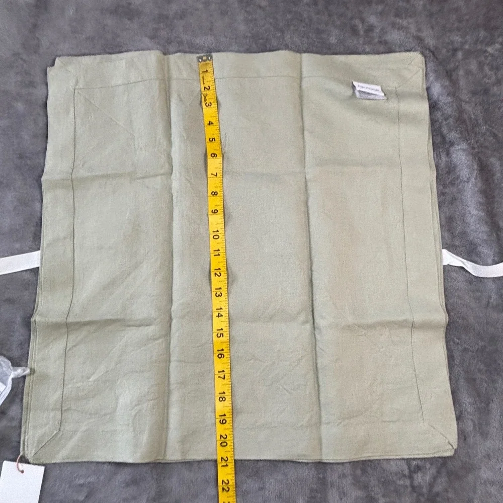 Quince European Linen Everyday Napkins Set of 4 Willowleaf Green 20x20 NEW